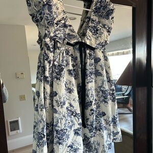 O.P.T. Blue Floral Mini Dress NWOT